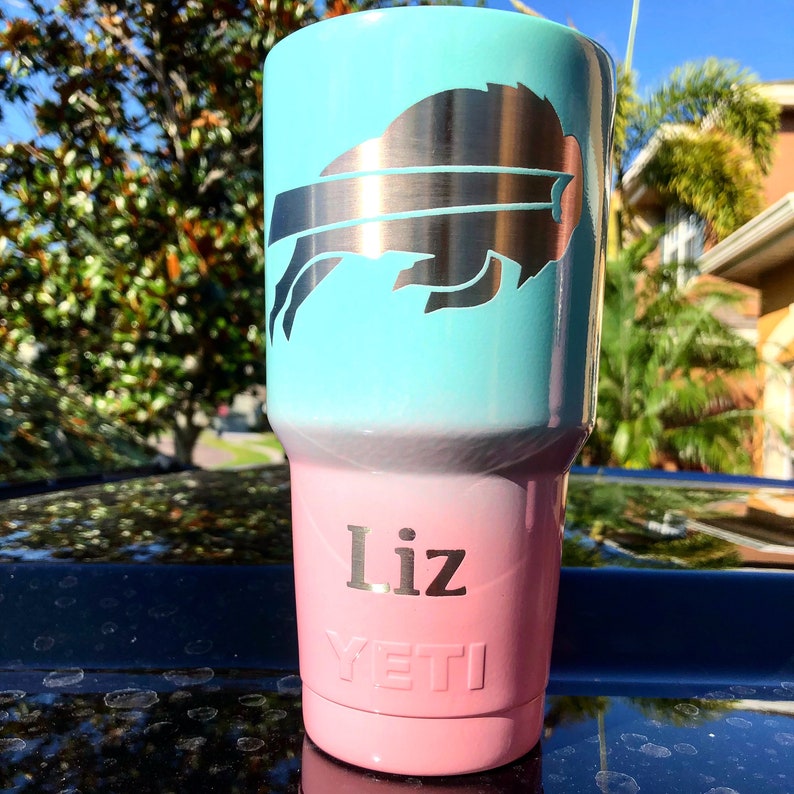 Buffalo Bills Powdercoated Yeti Tumbler, Free Personilization! image 4