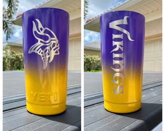 Minnesota Vikings Powdercoated Yeti Tumbler, Free Personilization!