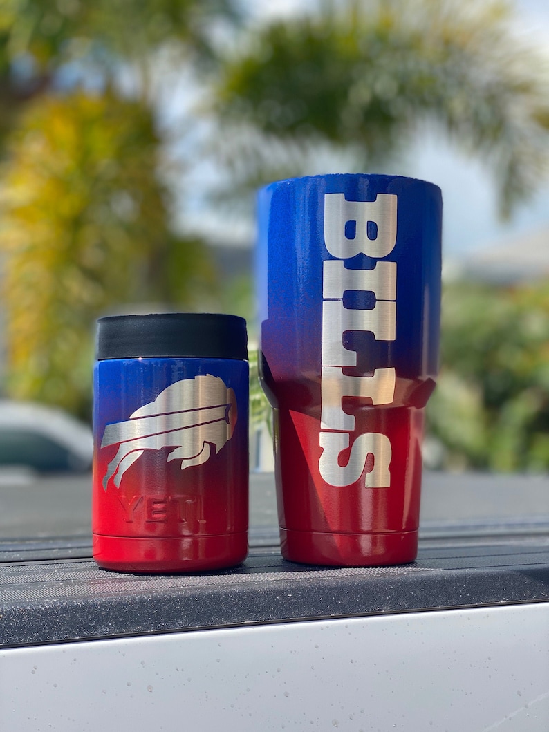 Buffalo Bills Powdercoated Yeti Tumbler, Free Personilization! image 1