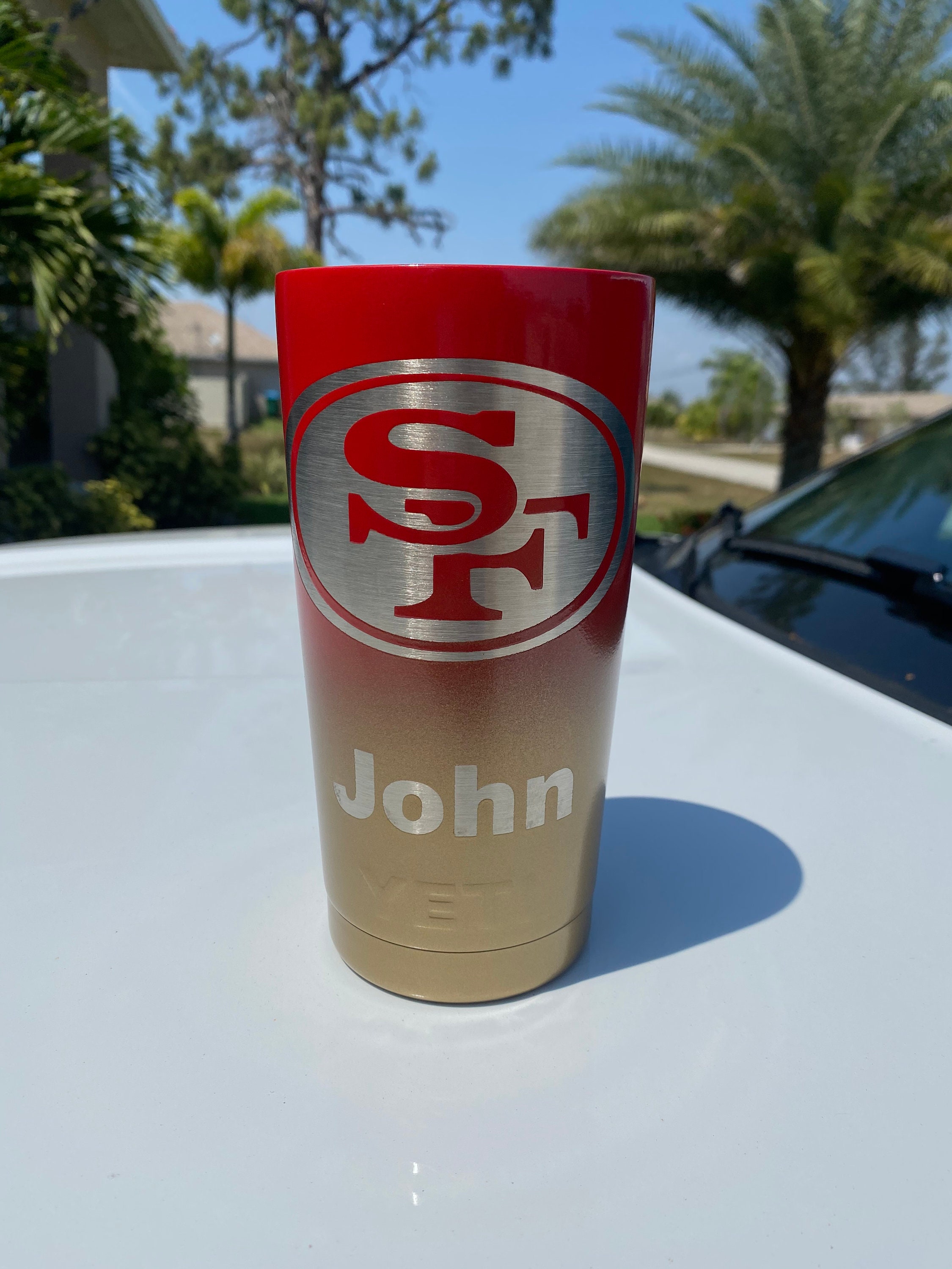 San Francisco 49ers NFL Custom Stainless Steel Cup Tumbler Yeti 