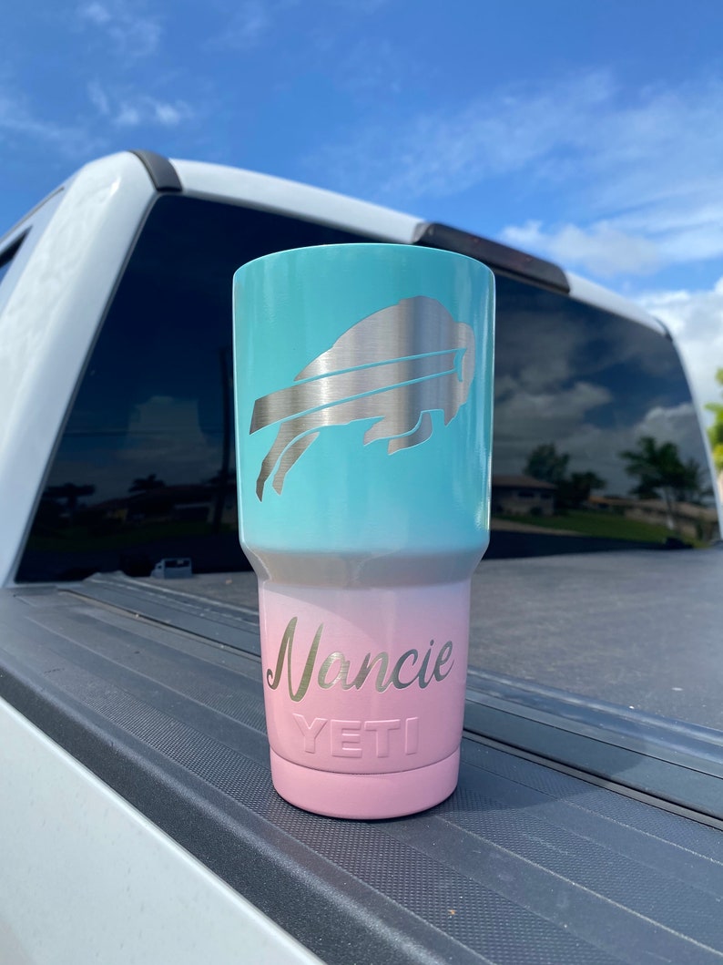 Buffalo Bills Powdercoated Yeti Tumbler, Free Personilization! image 3