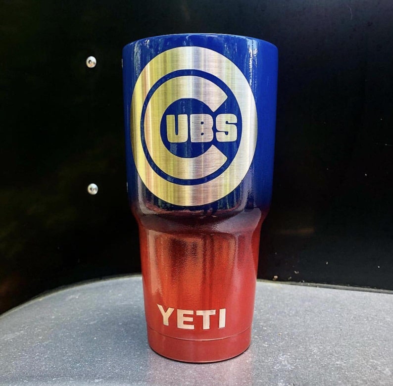 Chicago Cubs Baseball Team Powdercoated Yeti Tumbler Etsy France