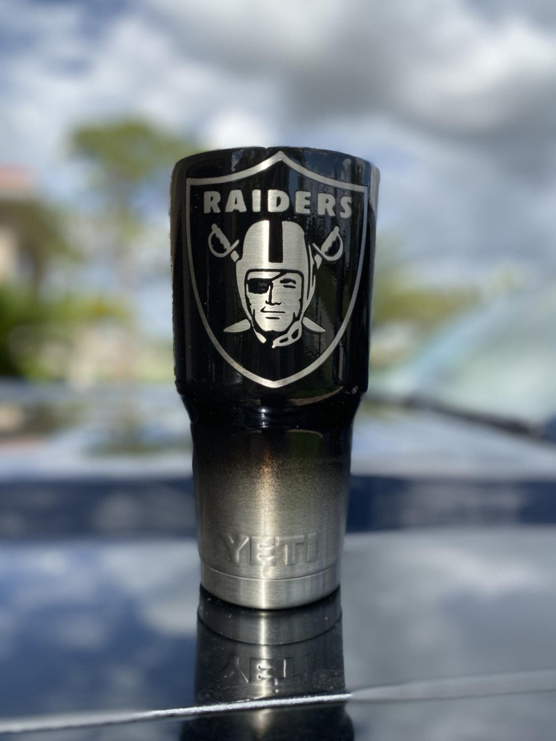 Las Vegas Raiders Powdercoated Yeti Tumbler Free | Etsy