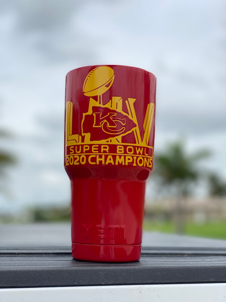 Kansas City Chiefs Powdercoated Yeti Tumbler Free - Etsy