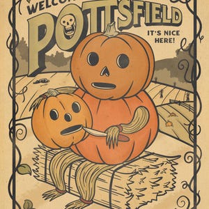 Over the Garden Wall Pottsfield Poster - Wand Kunst Druck von Mark T. Hardin
