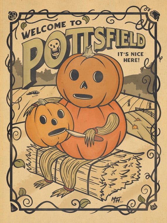 Over the Garden Wall Pottsfield Poster - Wall Art Print by Mark T