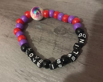 Creepy Eye - Love is Blind Beaded Kandi Bracelet