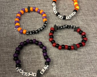 Halloween Kandi Beaded Bracelets