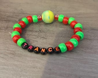 Trance - Rave Beaded Kandi Bracelet