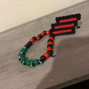 Skrillex Beaded Kandi Bracelet with Perler
