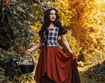 Reminisce Autumn Harvest Tartan Renaissance Faire Scottish Highland 3 Piece Costume