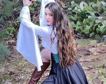 Renaissance Faire Costume Scottish Warrior 3-Piece Cosplay Dress includes Cincher - The Sgàthach