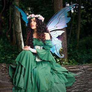 Reminisce The Lady Of The Lake Womens Renaissance Fairy Costume Ren Faire Medieval Fantasy Dress and Corset image 1