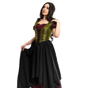 Reminisce Peasant Wench 3 Piece Renaissance Costume With Brocade Bodice
