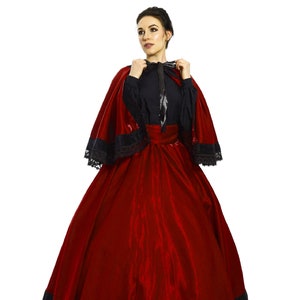 Velvet Victorian Style Corset, Vampire Gothic Wedding Dress, Evil