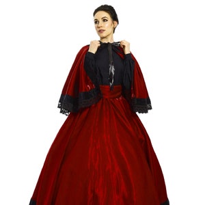 Velvet Victorian Style Corset, Vampire Gothic Wedding Dress, Evil Queen  Dress, Victorian Skirt, Ren Faire Dress 