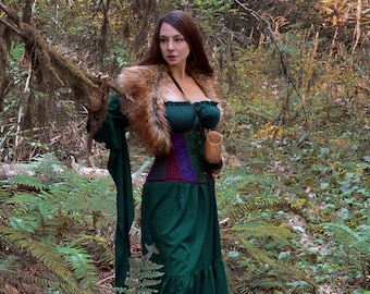 Reminisce “ Queen Jadis of Charn ”  Women's Renaissance Earth Goddess costume.  Ren Faire - Medieval Fantasy - Dress