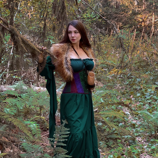 Reminisce “ Queen Jadis of Charn ”  Women's Renaissance Earth Goddess costume.  Ren Faire - Medieval Fantasy - Dress