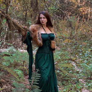 Women &#39;s  Renaissance Earth Goddess Costume.  Ren Faire - Medieval Fantasy Dress.  Cosplay Gown.  Reminisce Brand