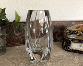 Baccarat Bouton-D 39 or 8 quot Triangle Antique French Crystal Vase