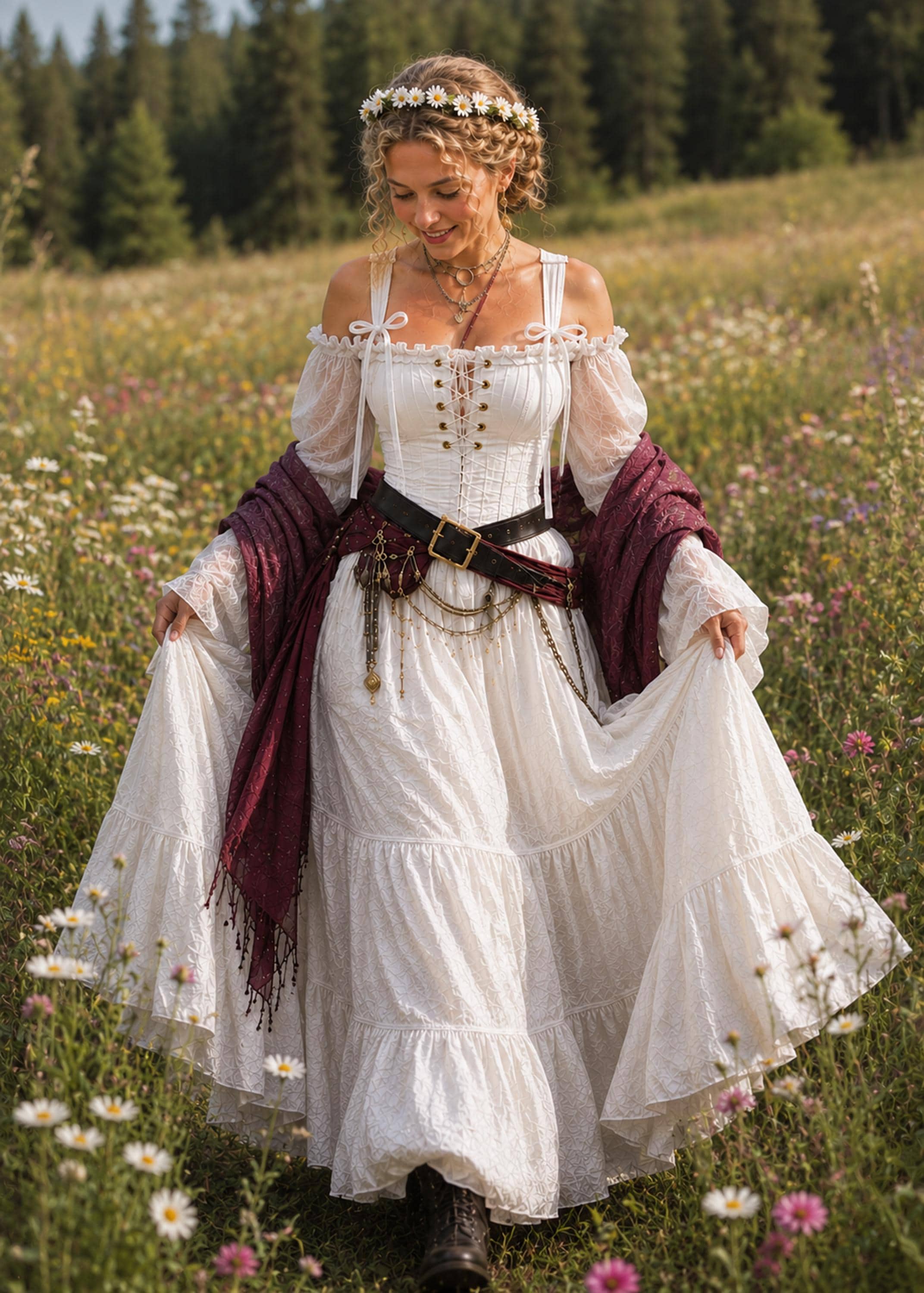 White Renaissance Dress