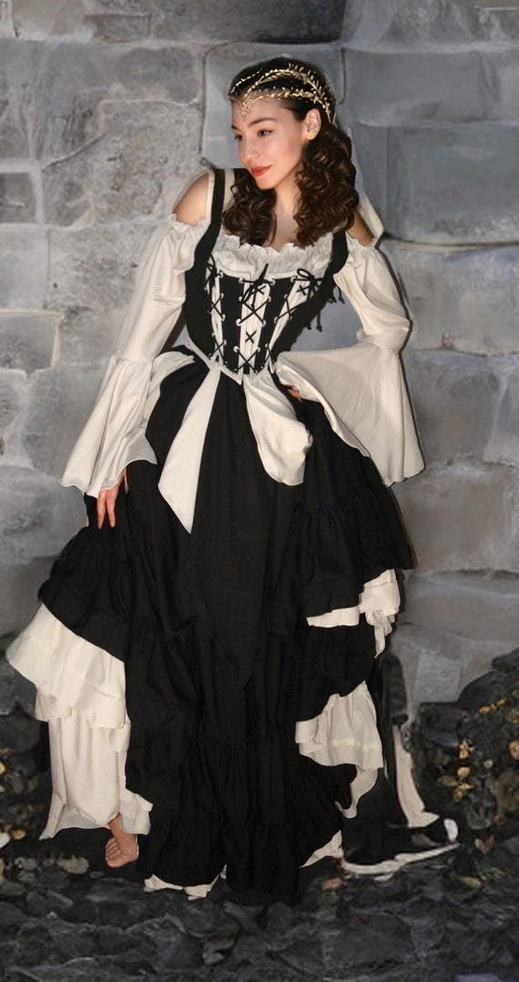 chinese dress ladies Renaissance Costume Medieval Dress Sleeve Victorian Faire Dress – Hiipps main image 0