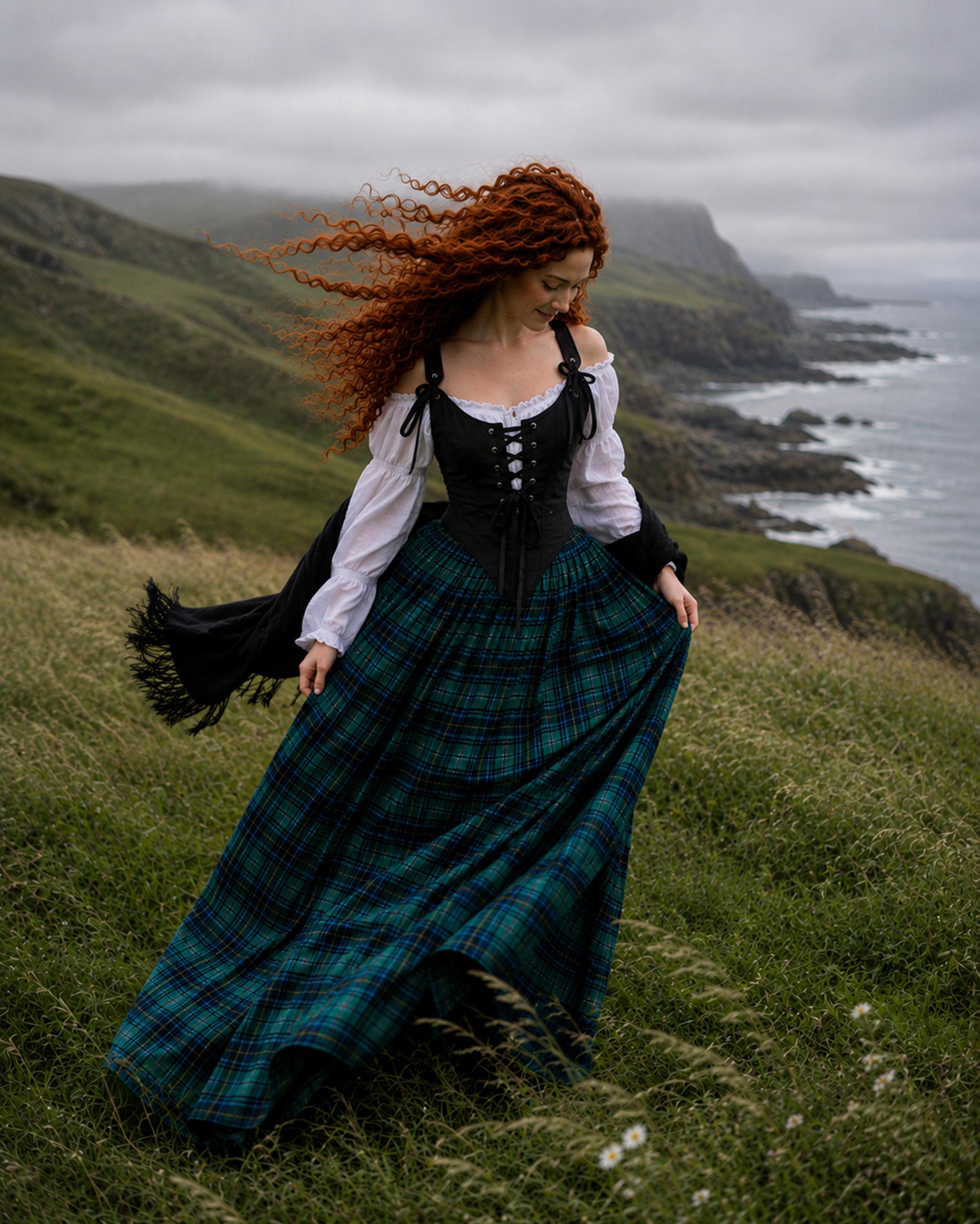 Green Tartan Dress Women