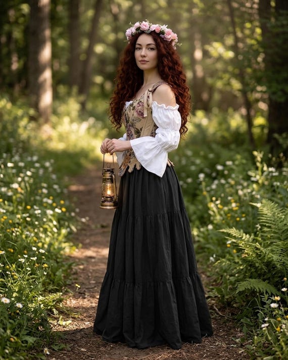 renaissance dress embroidered cotton linen under $100 Dark Denim Puff Sleeve Babydoll Dress - Mini main image 0