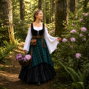 Plaid Overskirt - Etsy Plaid Overskirt - Etsy