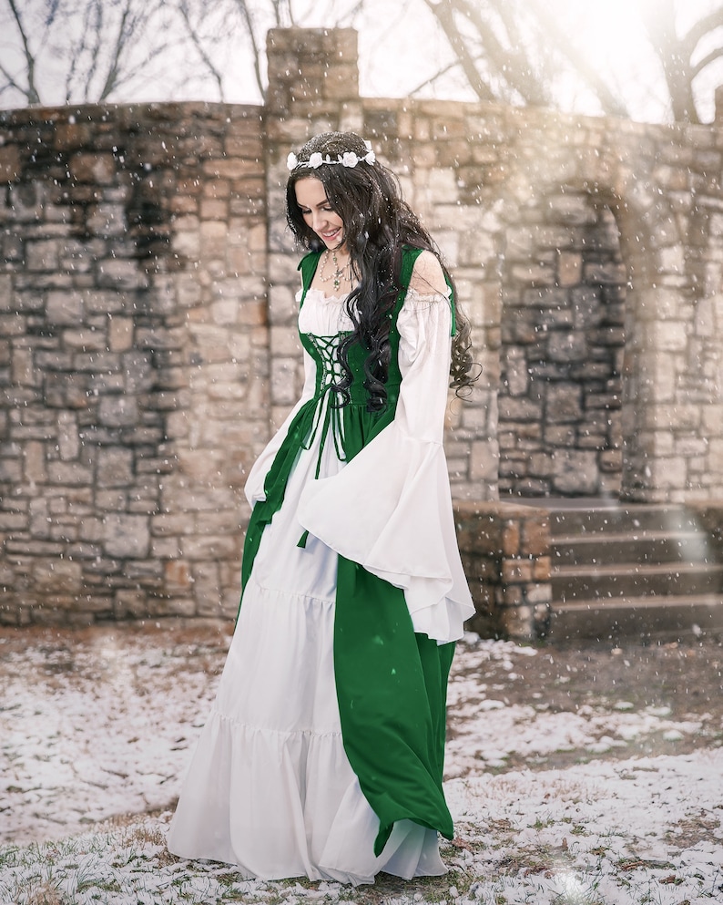 Reminisce Renaissance Faire Dress Medieval Costume Corset Hunter Green