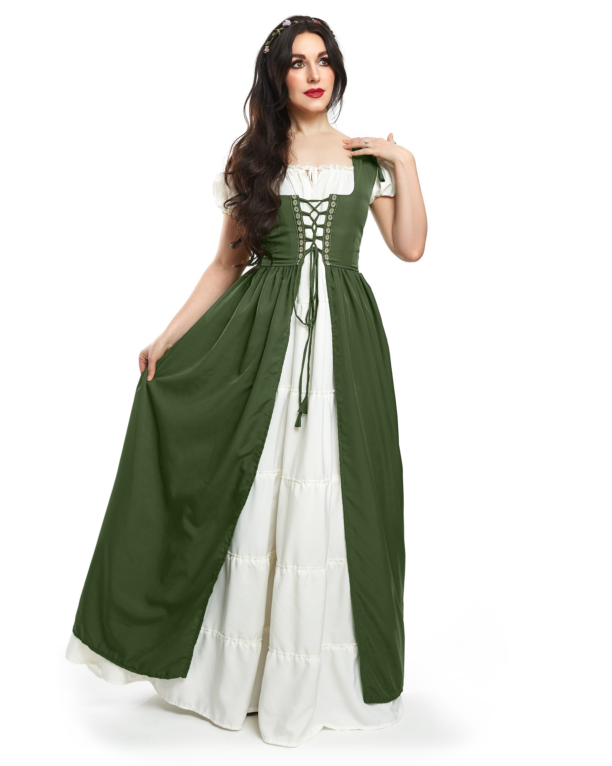 Irish Boho Peasant Renaissance Costume Dress and Chemise Set - Etsy