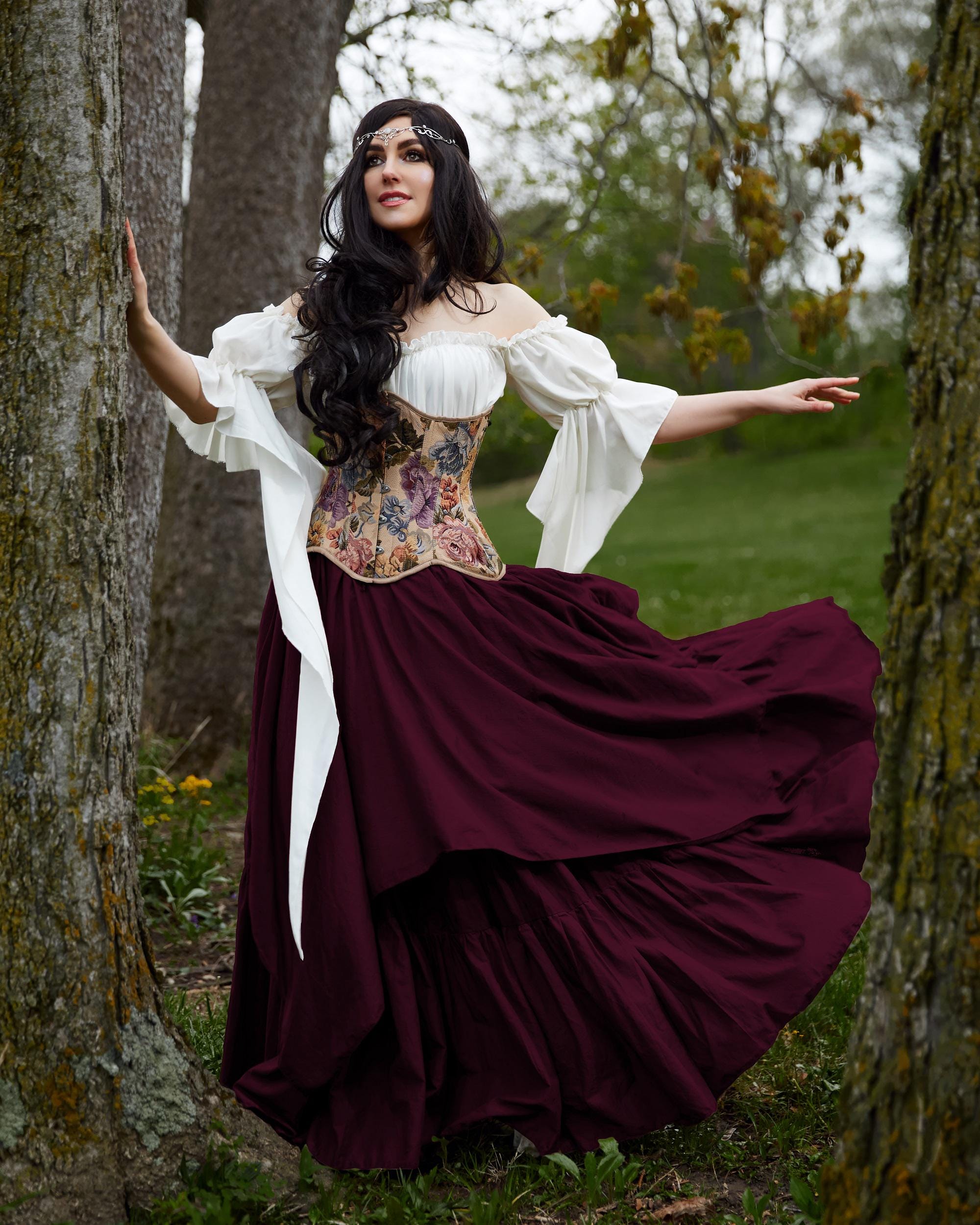 green emerald velvet dress Rosered Belle Vintage-Red Velvet Princesscore Fairytale Dress main image 0