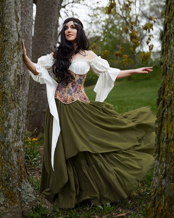 With Pockets OKSALE Gothic Dress Women Plus Size Elegant Medieval