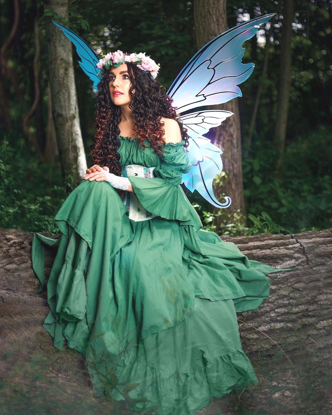 fairy medieval dress Women’s Renaissance Corset Costume - Ren Faire - Medieval Fantasy Cosplay - 3 Piece Dress & Corset main image 0