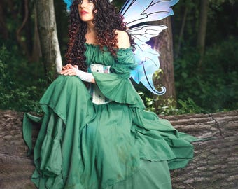 Renaissance Fair Summer Fairy 3-Piece Dress - Ren Faire Pixie Costume