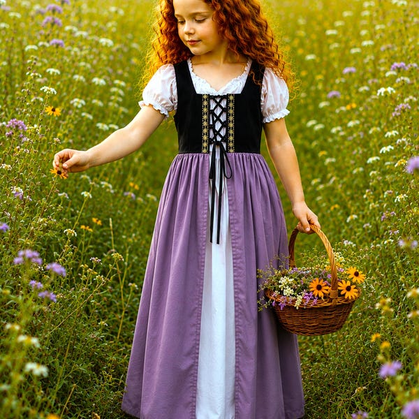 Girl's Renaissance Fairy Princess Dress - Fairy dress-up Costume