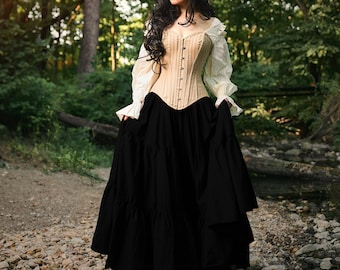 Renaissance Fair Fantasy Dress - Ren Faire Loom Texture Cotton Corset Stays
