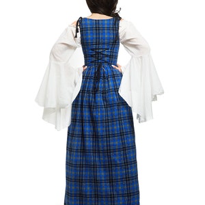 Reminisce Scottish Highlands Renaissance 2 Piece Plaid Costume Dress and Chemise Set image 9