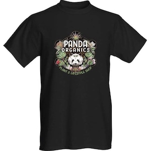 Panda Organic Black T-shirts