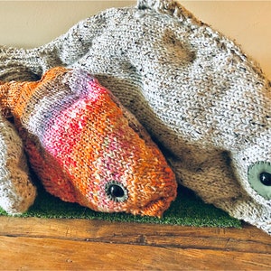 handknitted sculptured fish pillows S,M or L 2022 MERS auction image 1