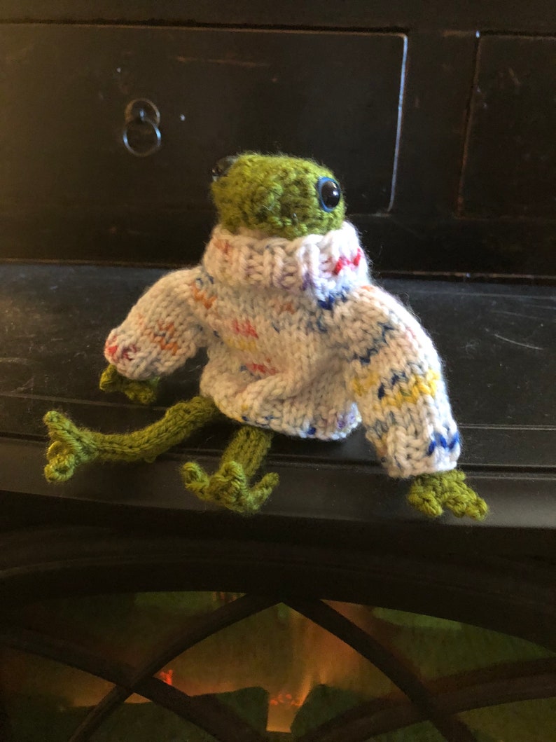 sweater only , for frog thank you dotpebbleknits image 1