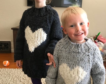 chunky weekend sweater for kids , in washable wool blend , awesome colours