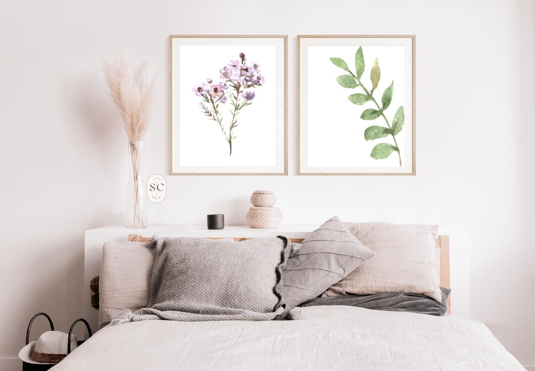 Watercolor Floral Set - Wall Art Print - Etsy