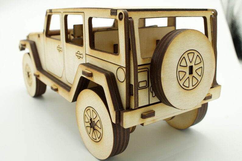 4 Door Jeep Laser Cut Model 3mm Wood. Etsy UK