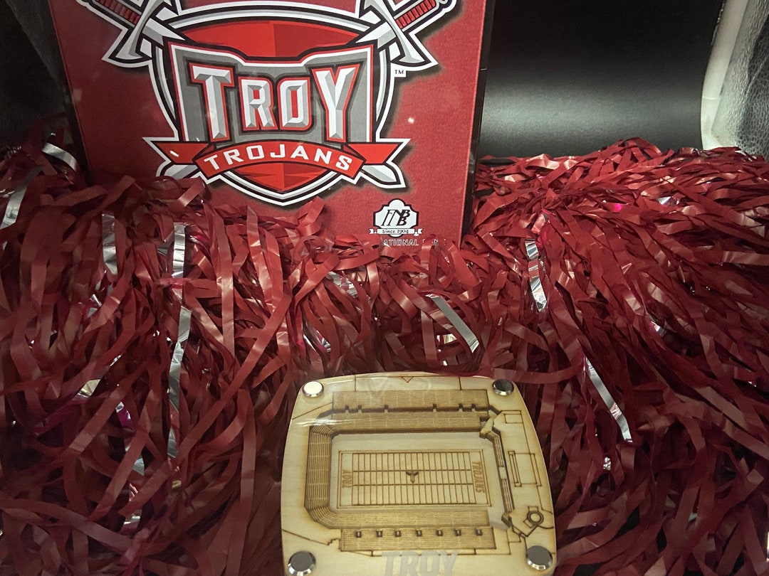 Troy Trojans Football Stadium Coaster. Licensed 3d Layered - Etsy