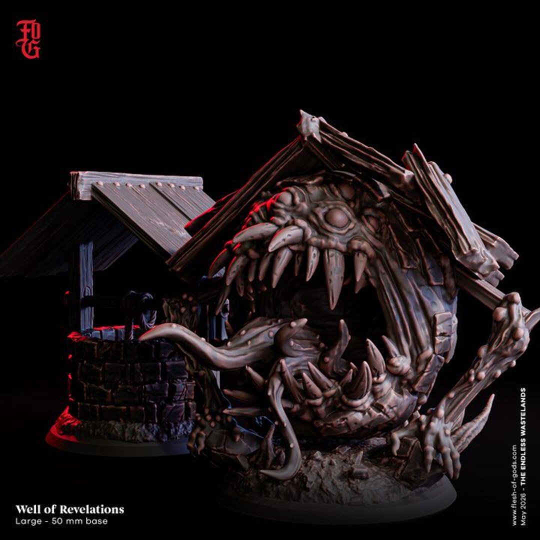 Mimic Base Mimic Well / Dnd Unpainted Mini 50mm Base - Etsy