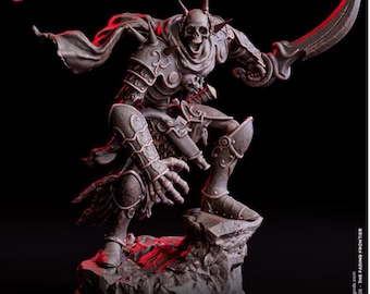 Skeleton with gun and sword / undead / dnd unpainted mini