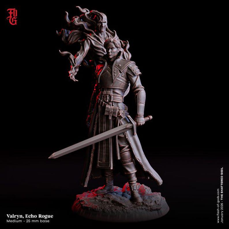 Male Echo Knight / Dnd Unpainted Mini - Etsy