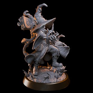 Goblin Wizard with Big Hat/ DND unpainted mini