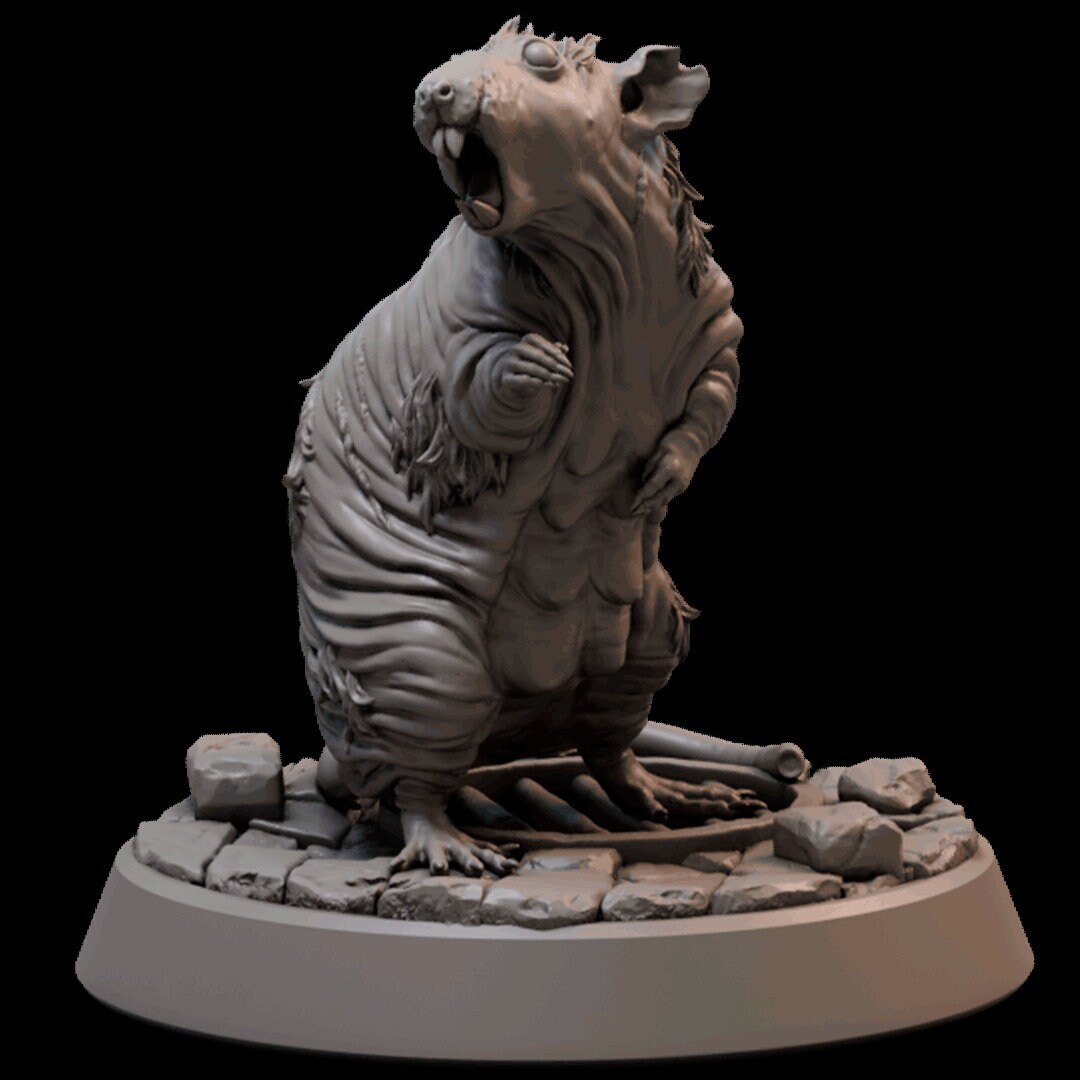Giant Rat Dnd 28 Mm Scale Etsy